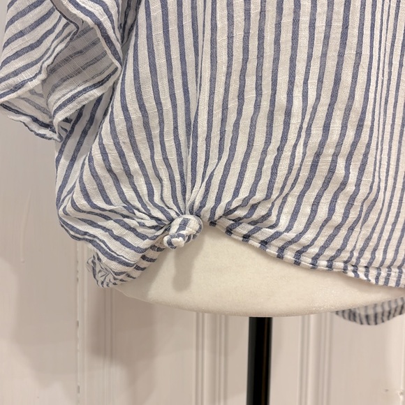Oversized CHARLIE B blue and white striped shirt - Picture 5 of 8